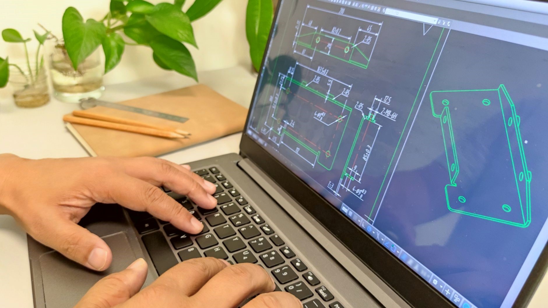男性、PC作業
